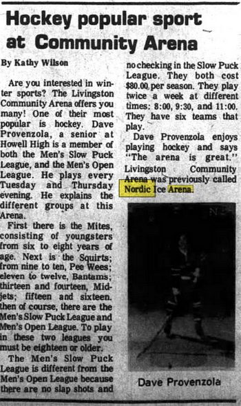 Nordic Ice Arena - Mar 1978 Article